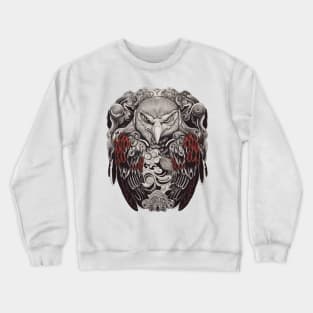 Black and White Eagle Tattoo Crewneck Sweatshirt